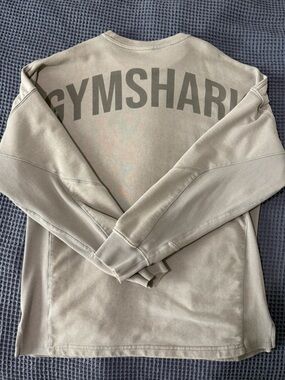 Gray Gymshark Oversized Crew Power Washed Sweatshirt Men’s